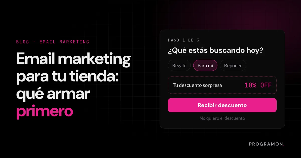 Email marketing para tiendas online: qué armar primero