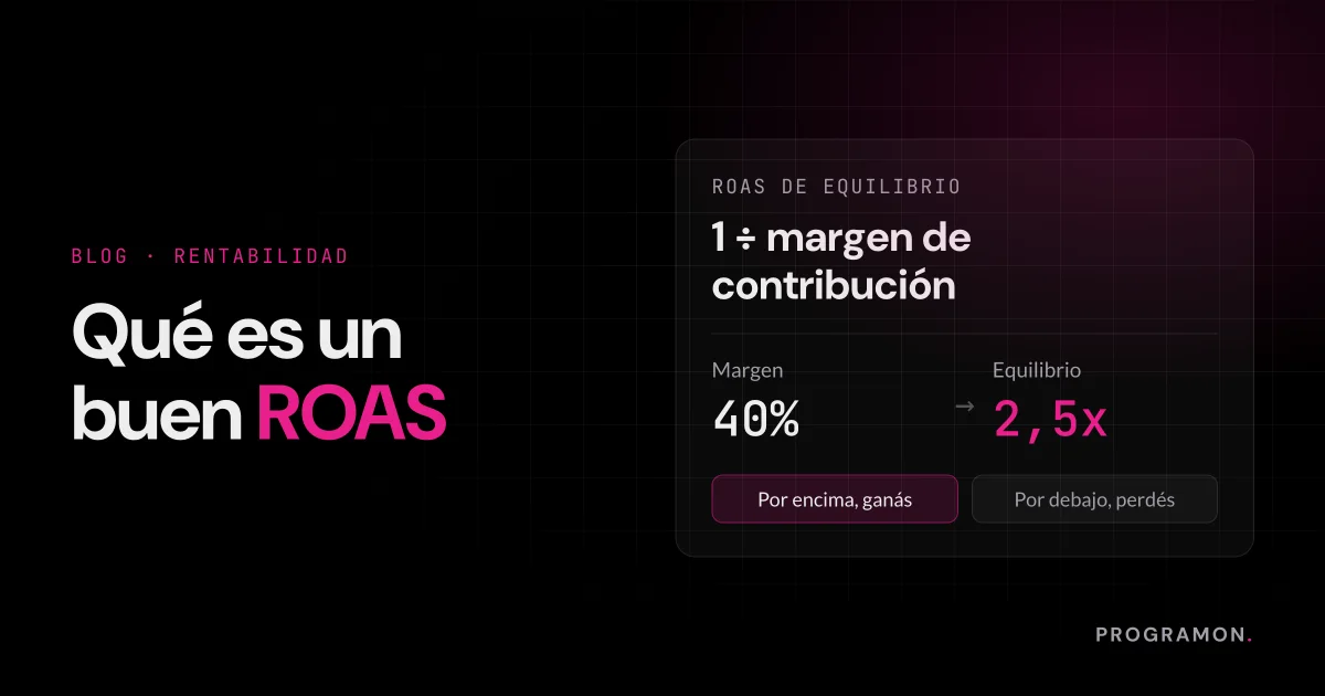 Qué es un buen ROAS: cómo calcular tu ROAS de equilibrio