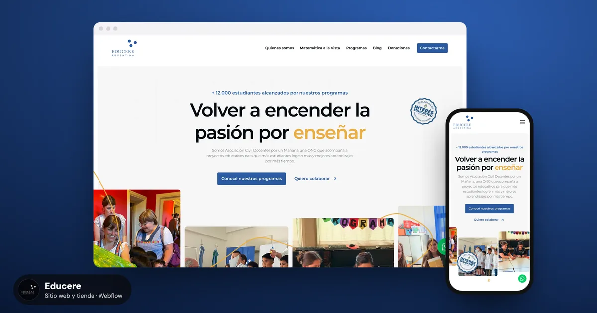 Educere: rediseño web y tienda para Matemática a la Vista