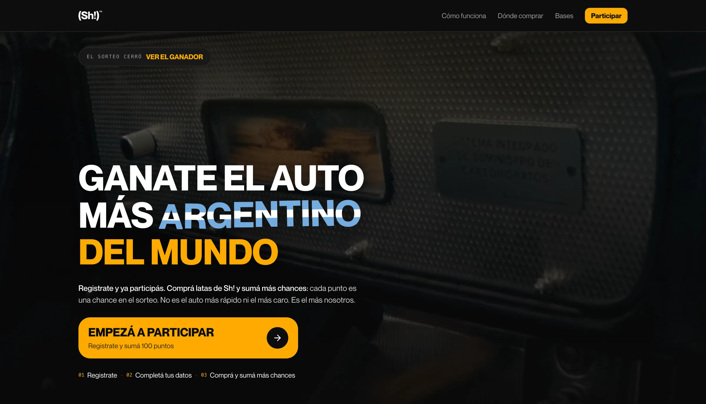 El Torino de SH!: la web del sorteo del auto más argentino del mundo