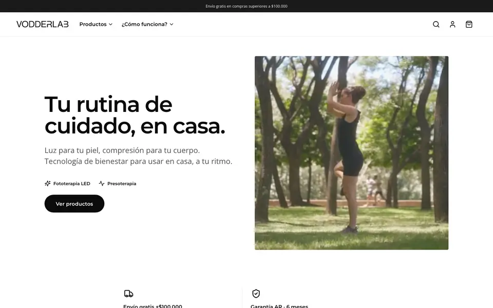 Portada de la tienda online de Vodderlab