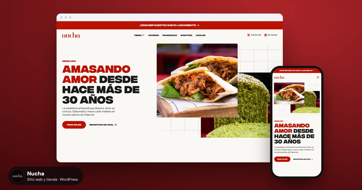 Nucha: la web de una pastelería que Buenos Aires ya conoce