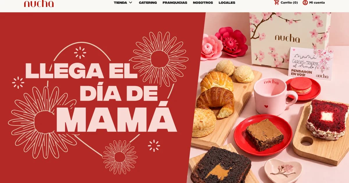 Nucha: la web de una pastelería que Buenos Aires ya conoce
