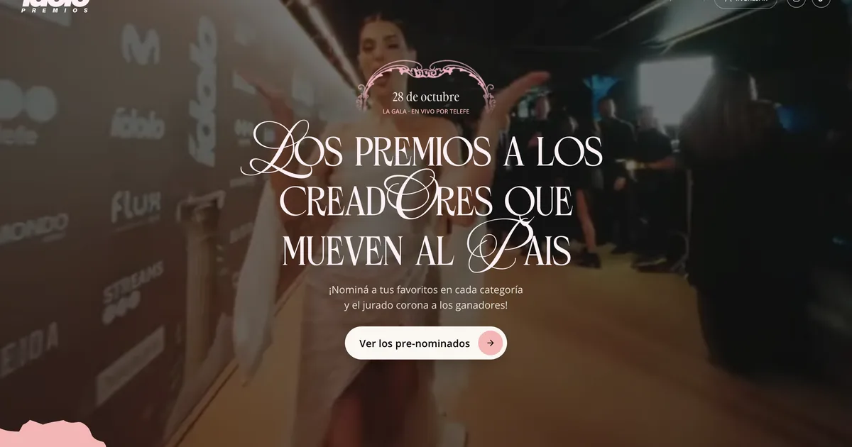 Premios Ídolo: la plataforma de votación de los premios a los creadores