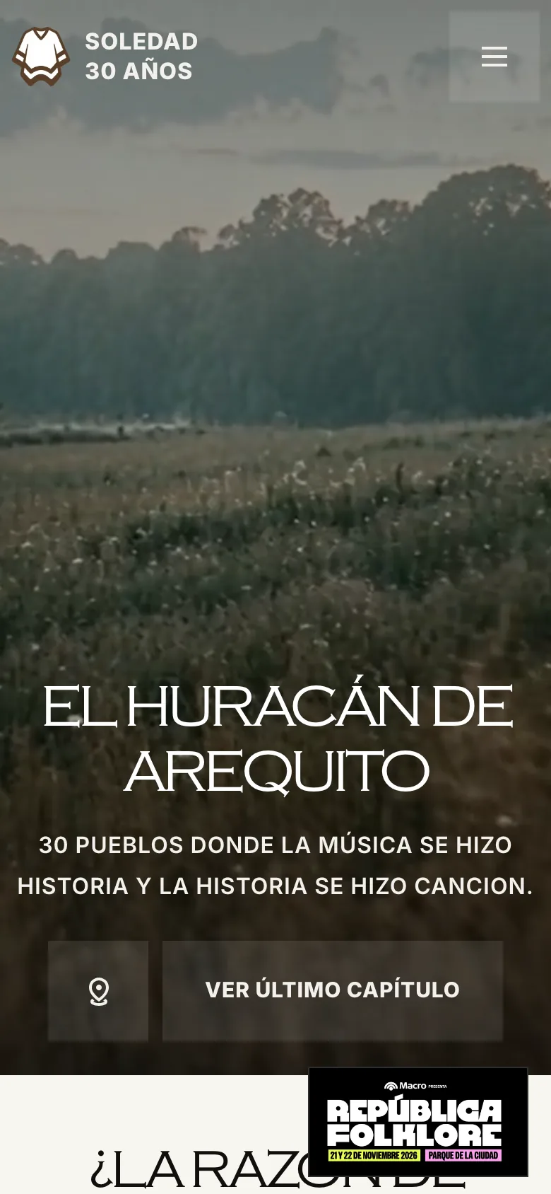 Home de 30 Pueblos en el celular