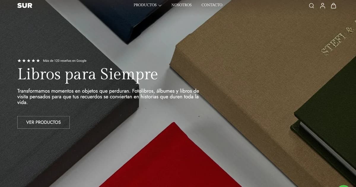 SUR Fotolibros: una tienda Shopify para libros hechos a mano