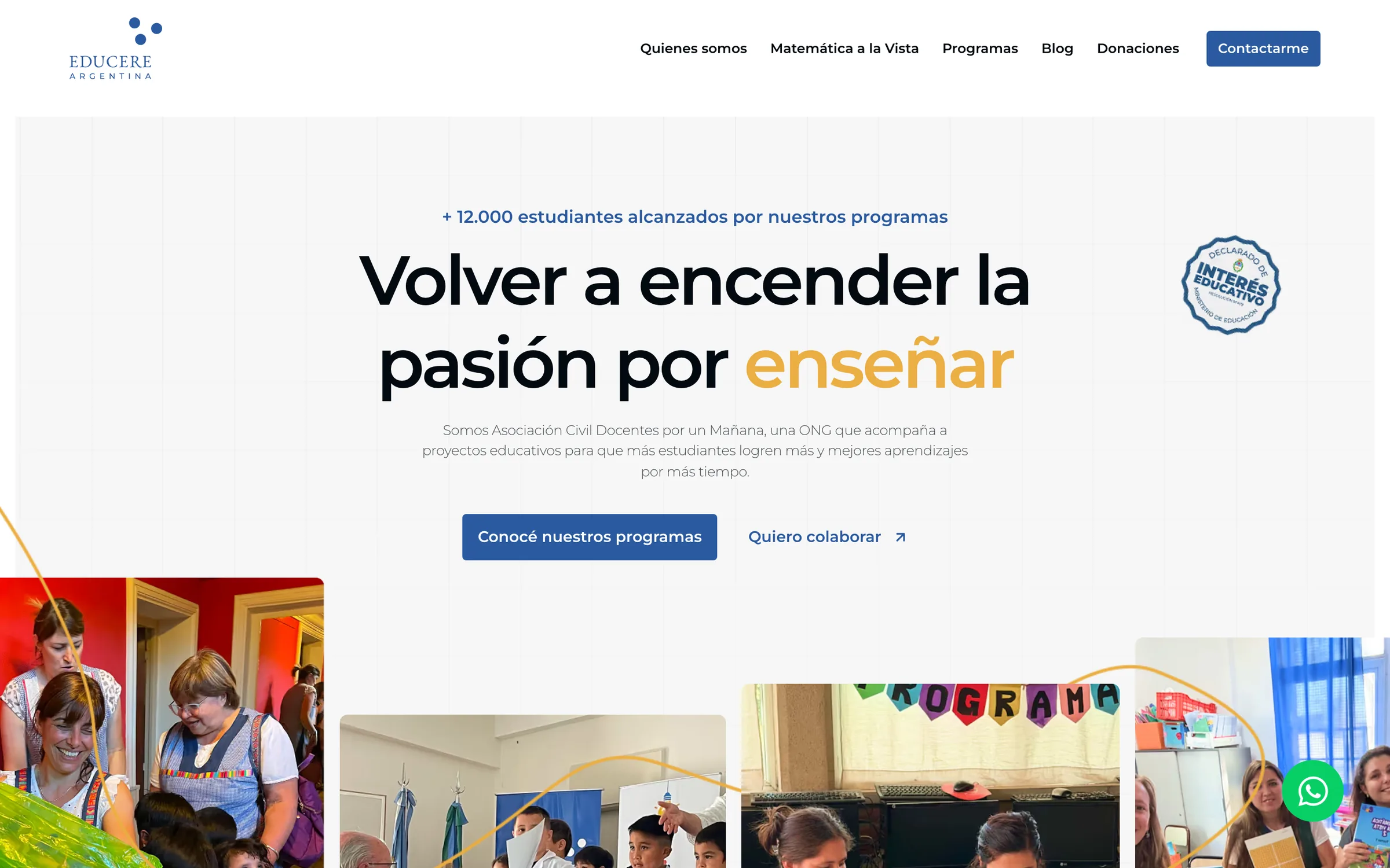 Educere: rediseño web y tienda para Matemática a la Vista