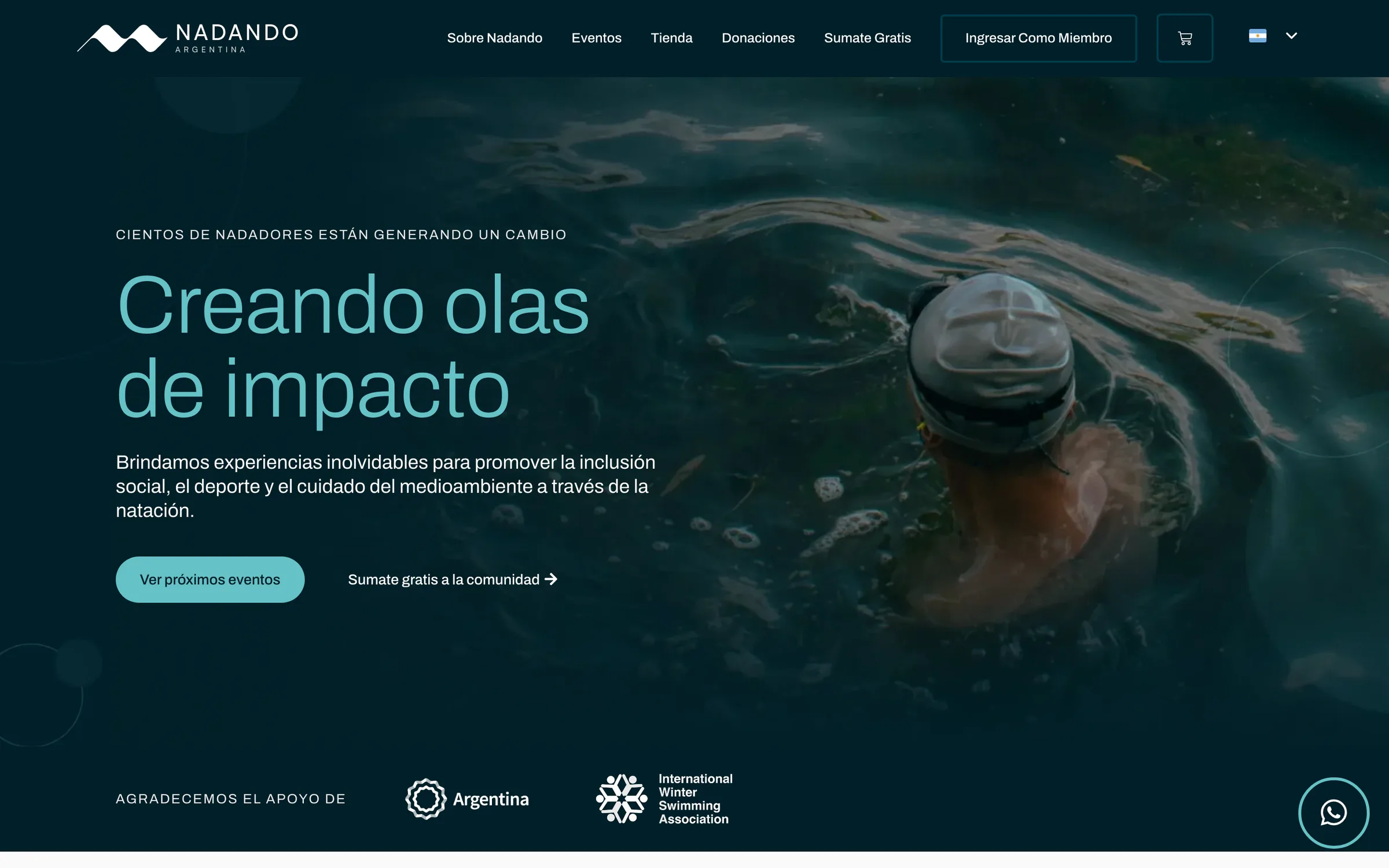 Nadando Argentina: una comunidad digital para nadadores de aguas abiertas