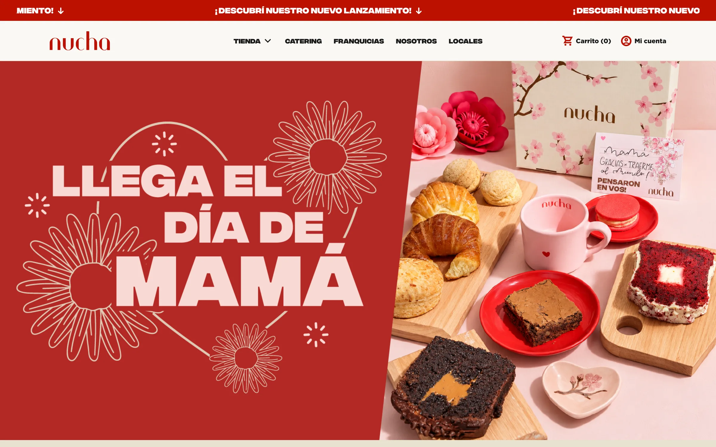Nucha: la web de una pastelería que Buenos Aires ya conoce
