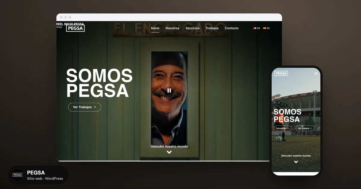 PEGSA: web institucional en WordPress para una productora audiovisual