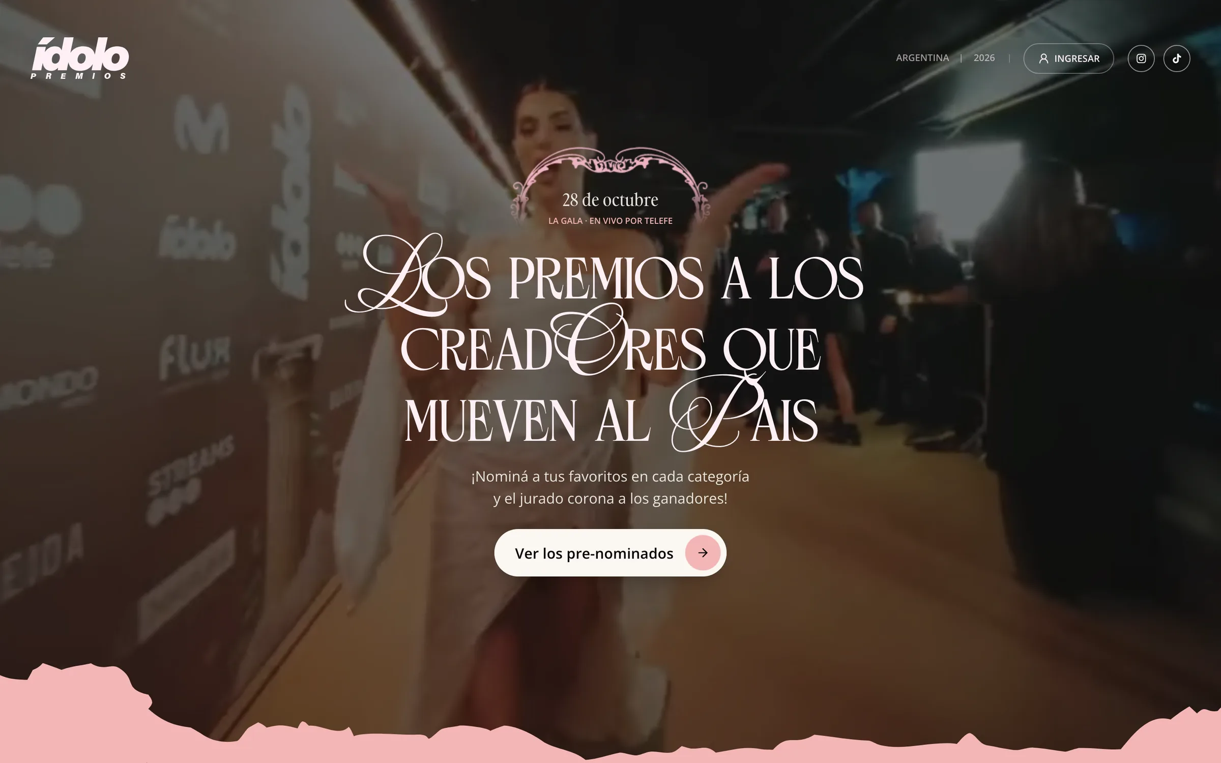 Premios Ídolo: la plataforma de votación de los premios a los creadores