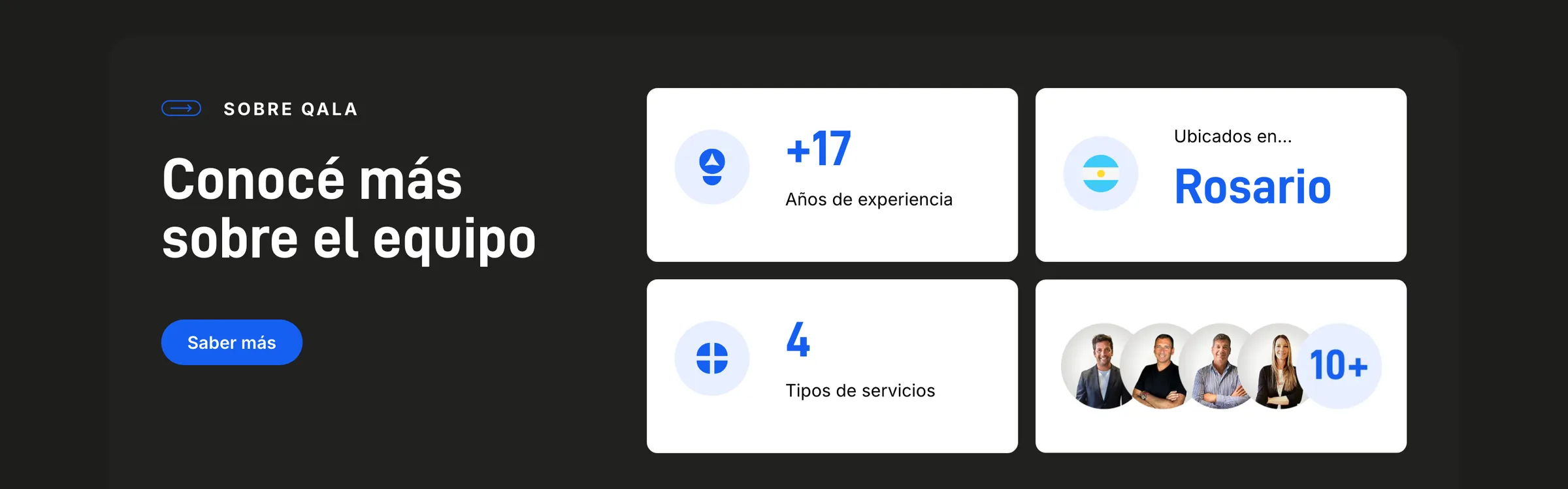 Sección Conocé más sobre el equipo de Qala