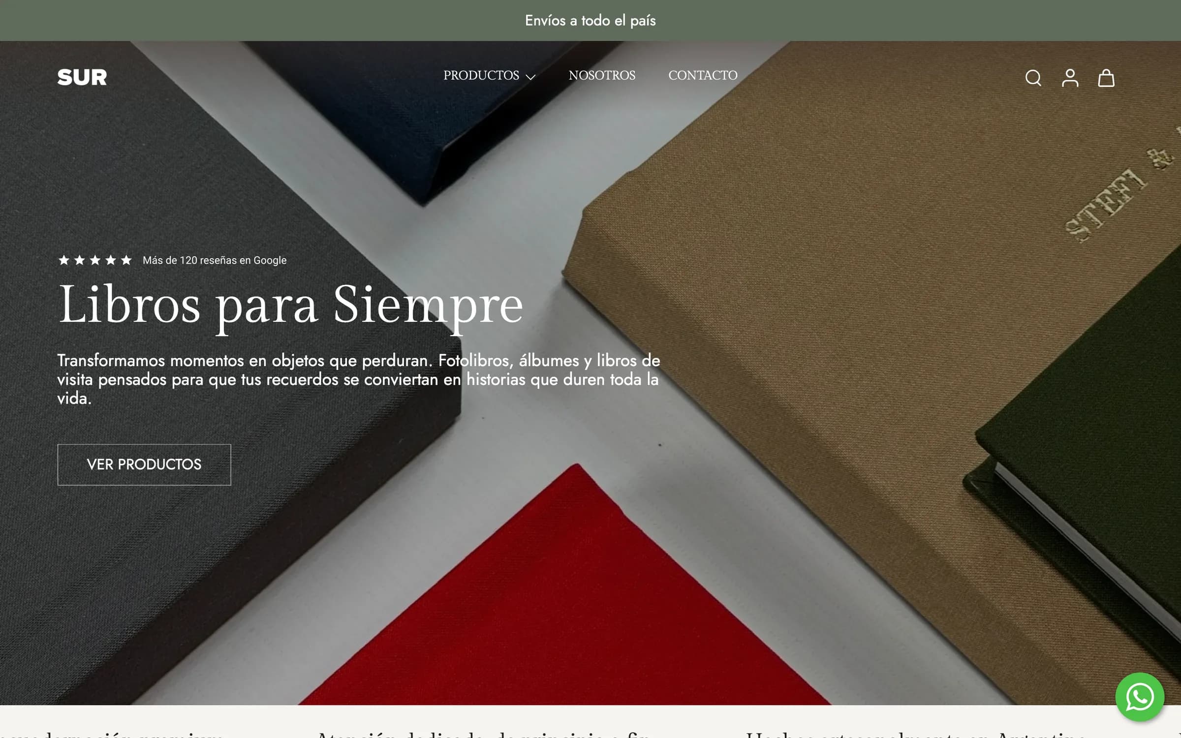 SUR Fotolibros: una tienda Shopify para libros hechos a mano